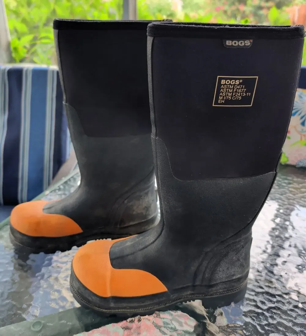 Bogs 16 Inch Steel Toe Eh 7mm Neoprene Waterproof Forge Steel Toe Size 6 Black